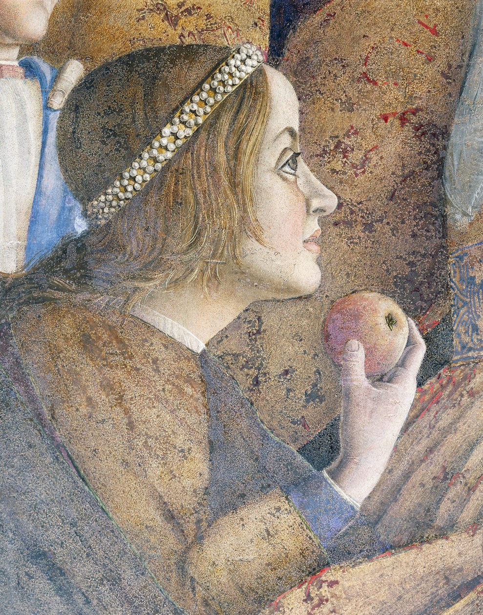 Paola Gonzaga, detalje fra Meeting Wall af Andrea Mantegna