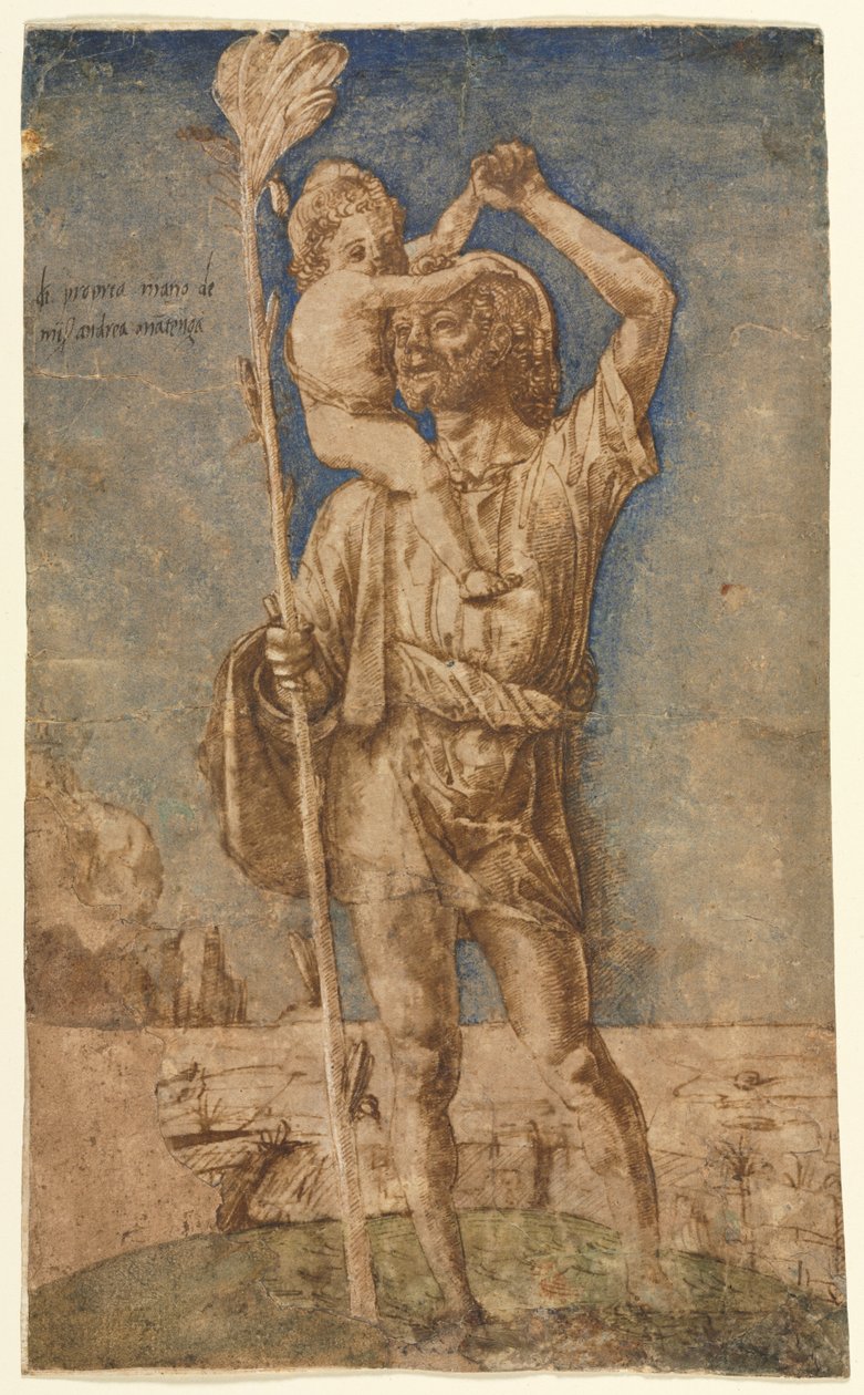 Sankt Christopher, ca. 1500. af Andrea Mantegna
