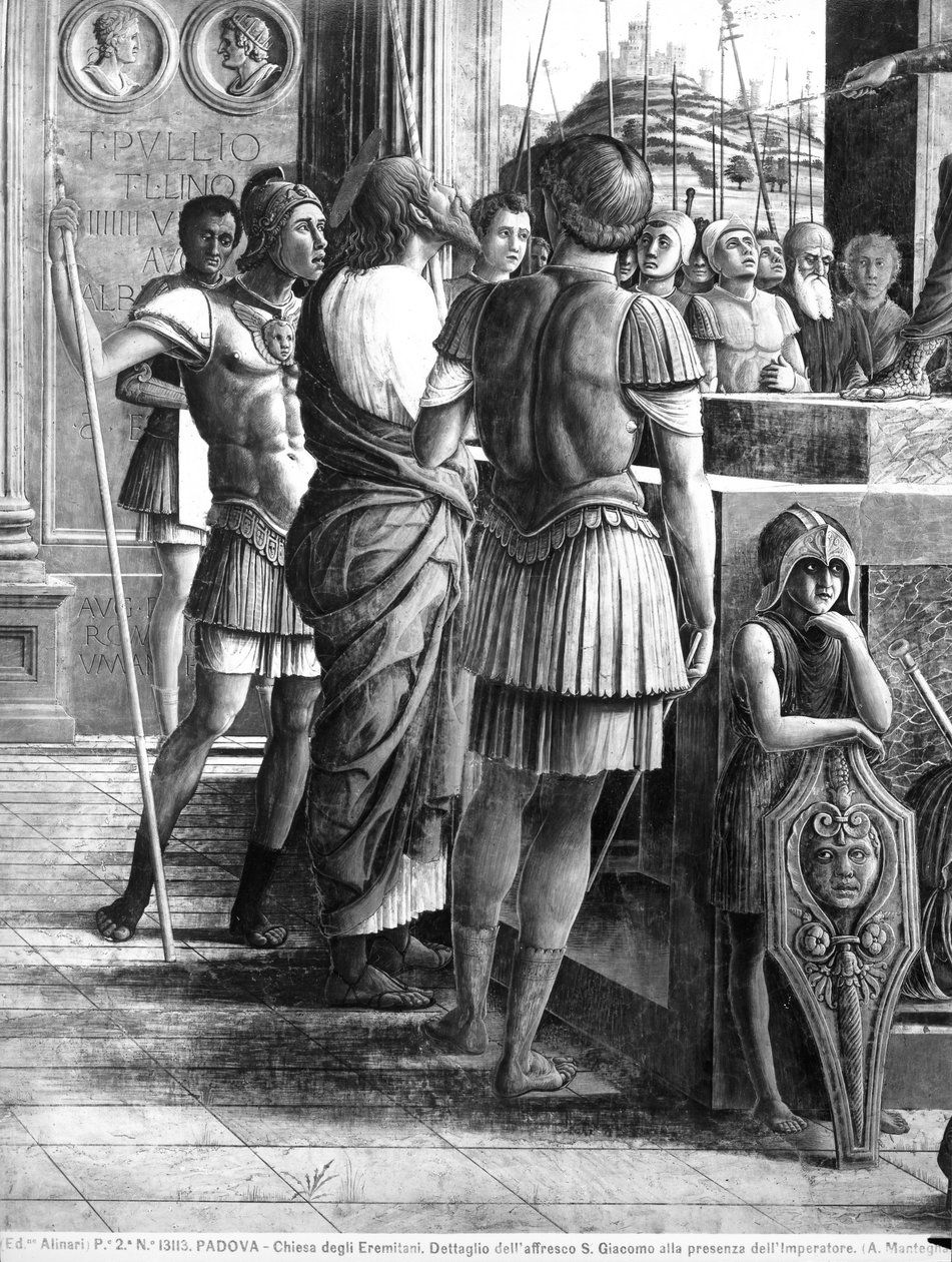 St. Jakob den Store førte kong Herodes Agrippa (detaljer) af Andrea Mantegna
