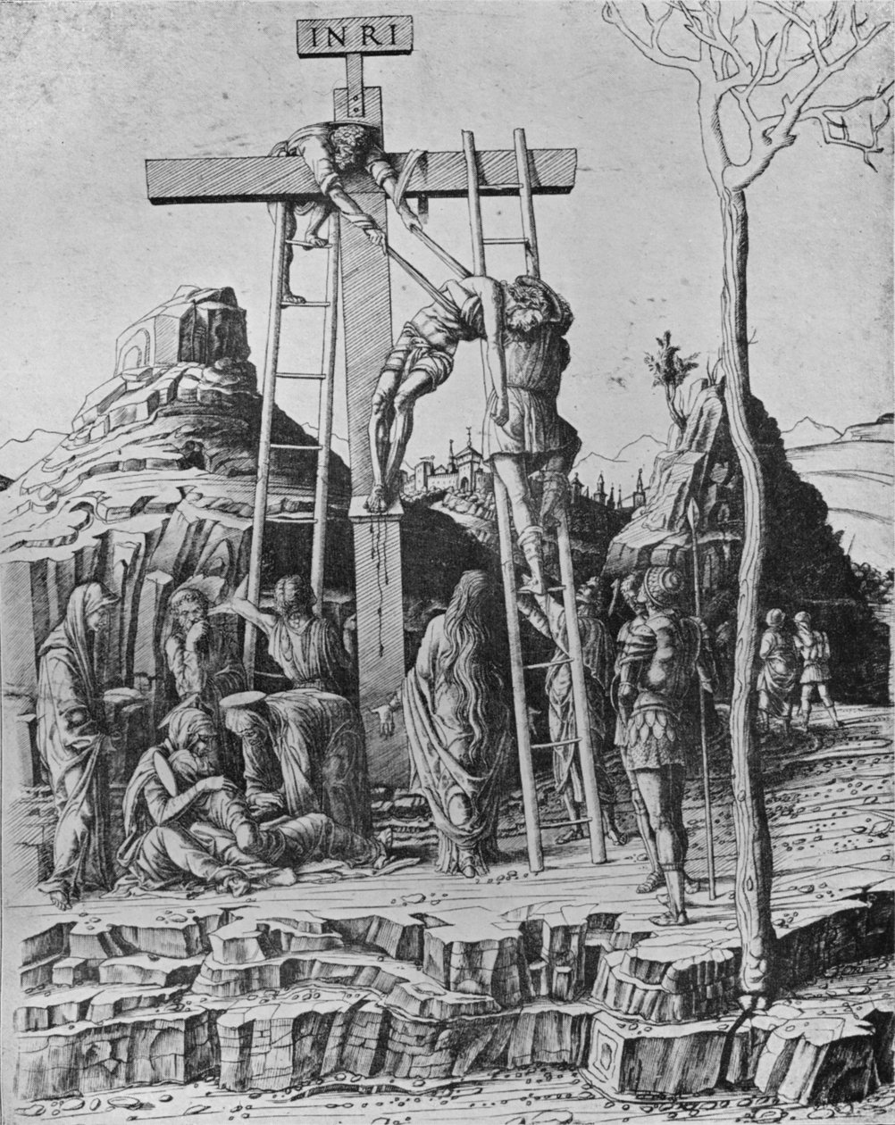 Nedstigningen fra korset, 1475 af Andrea Mantegna