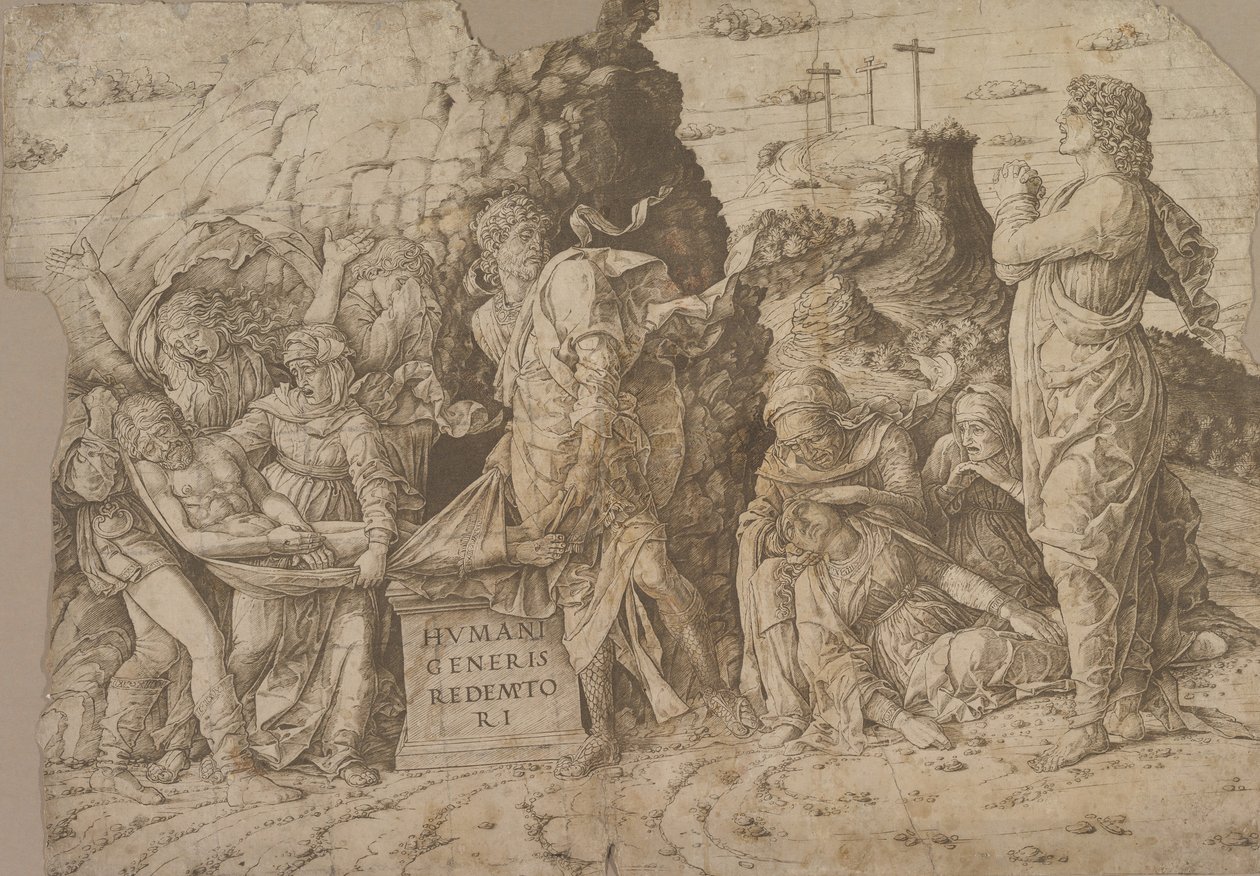 Kristi gravlæggelse, ca. 1465-75. af Andrea Mantegna