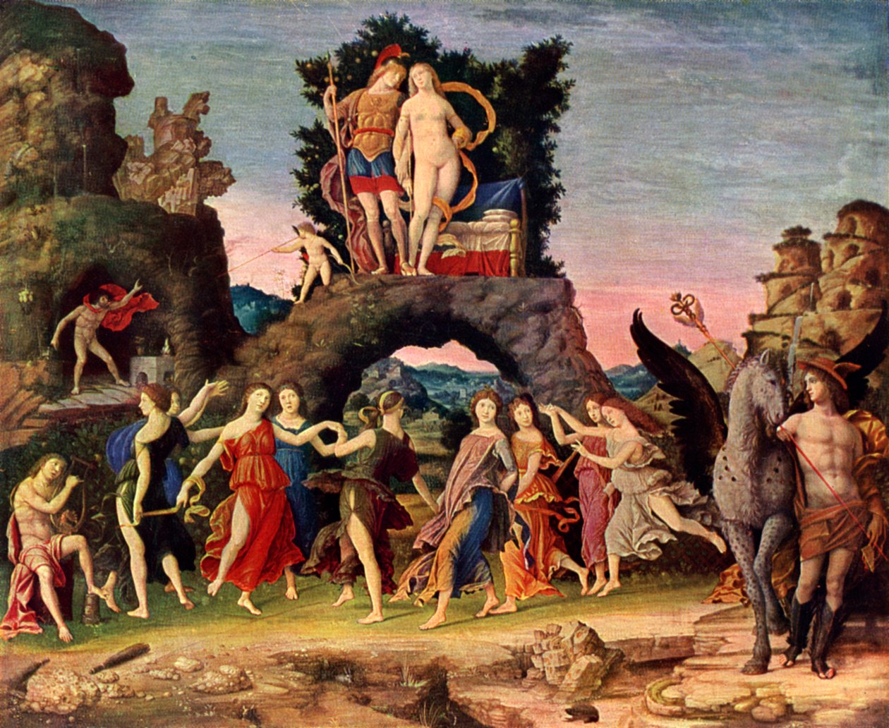 Parnassus: Mars og Venus, 1497, 1929 af Andrea Mantegna