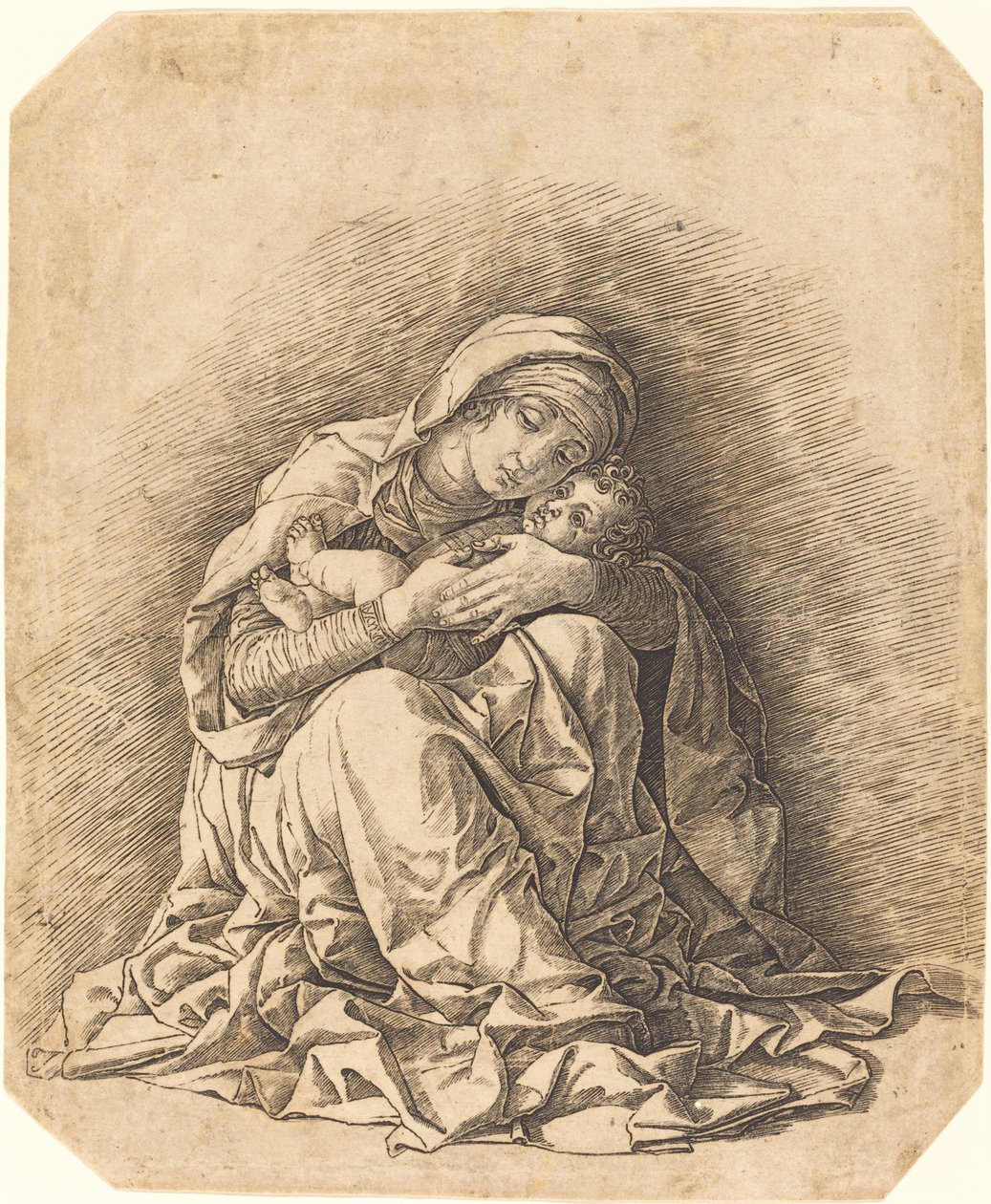 Jomfruen og Barnet af Andrea Mantegna