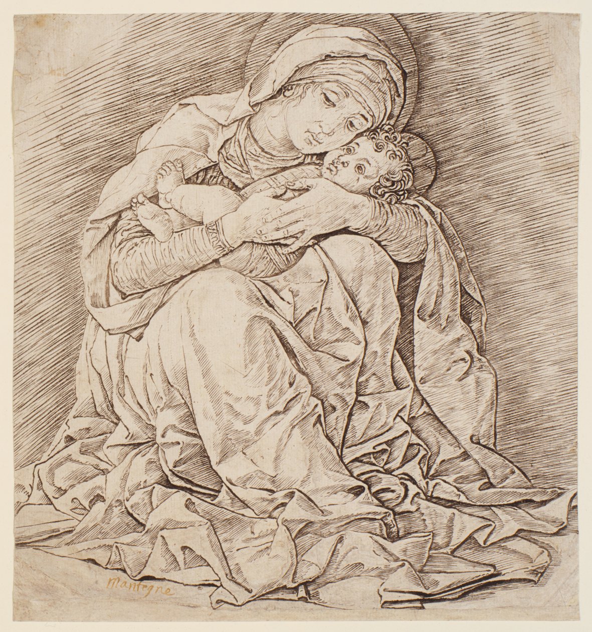 Jomfruen og barnet af Andrea Mantegna
