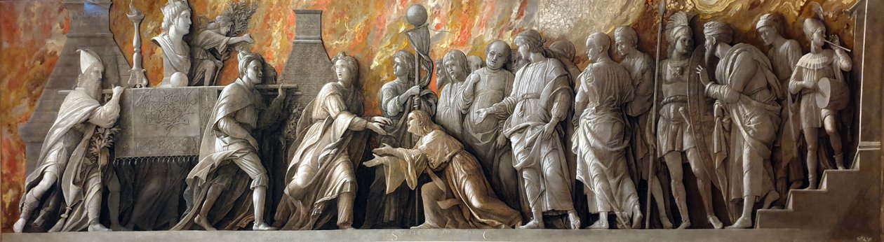 Indførelsen af Cybele-kulten i Rom af Andrea Mantegna