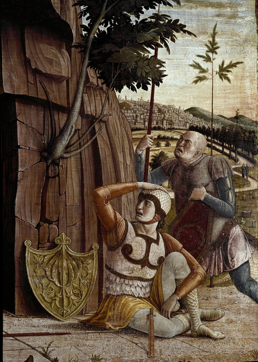 Opstandelsen, detalje af predelle af San Zeno-altertavlen (tempera på træ af Andrea Mantegna