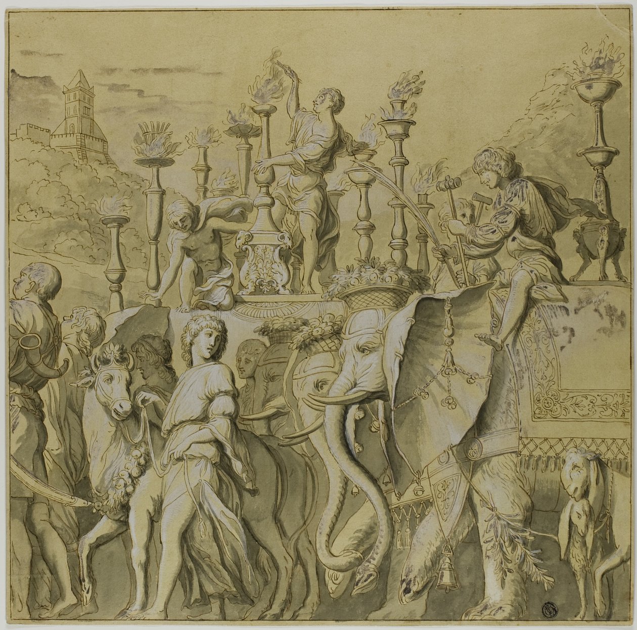 Triumfer af Julius Cæsar: Lærred nr. V af Andrea Mantegna