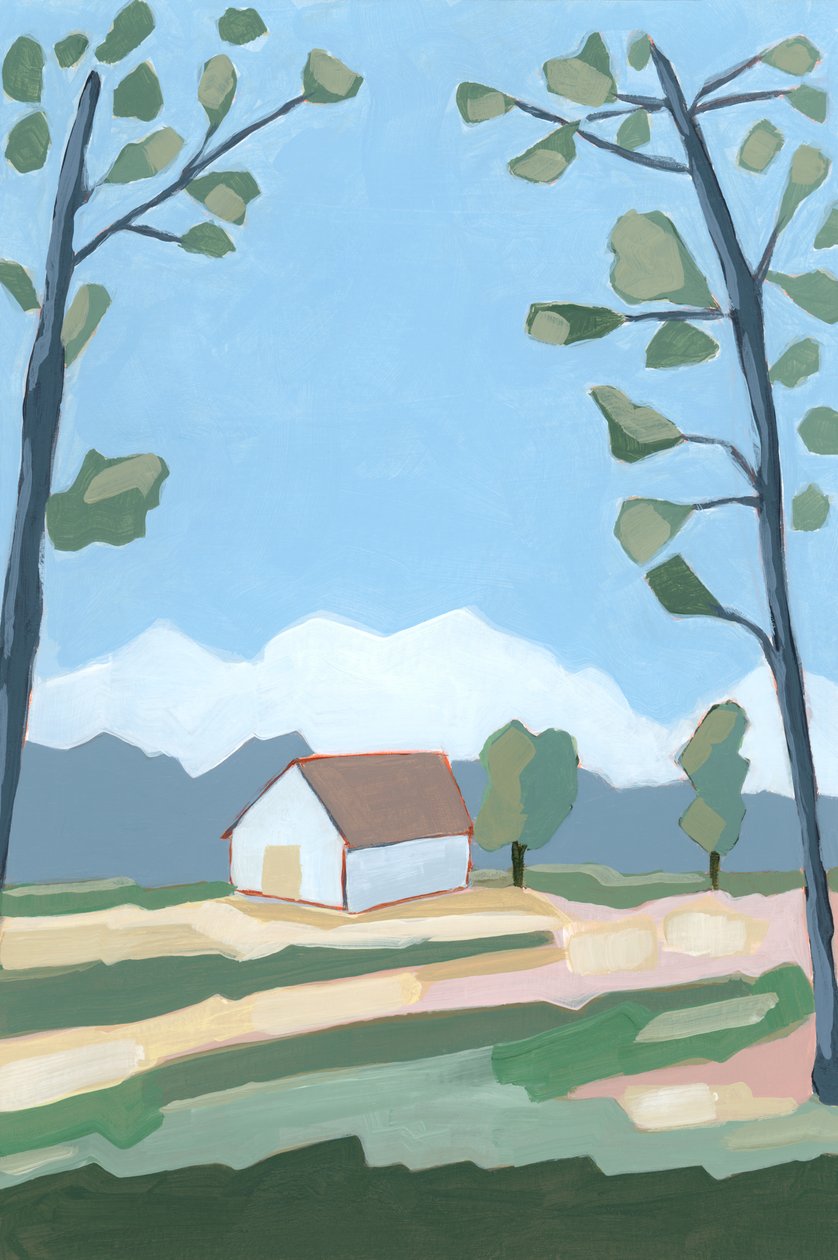 Highlands, 2023 (akryl på papir) af Andrea Mejia