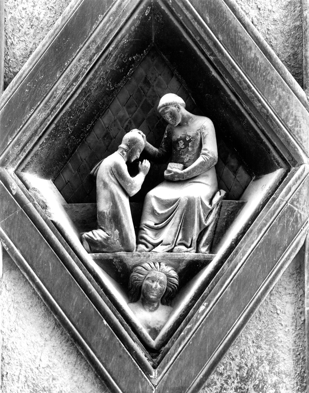 Hellig Ordination, et relief fra campanile, 1337-41 af Andrea Pisano