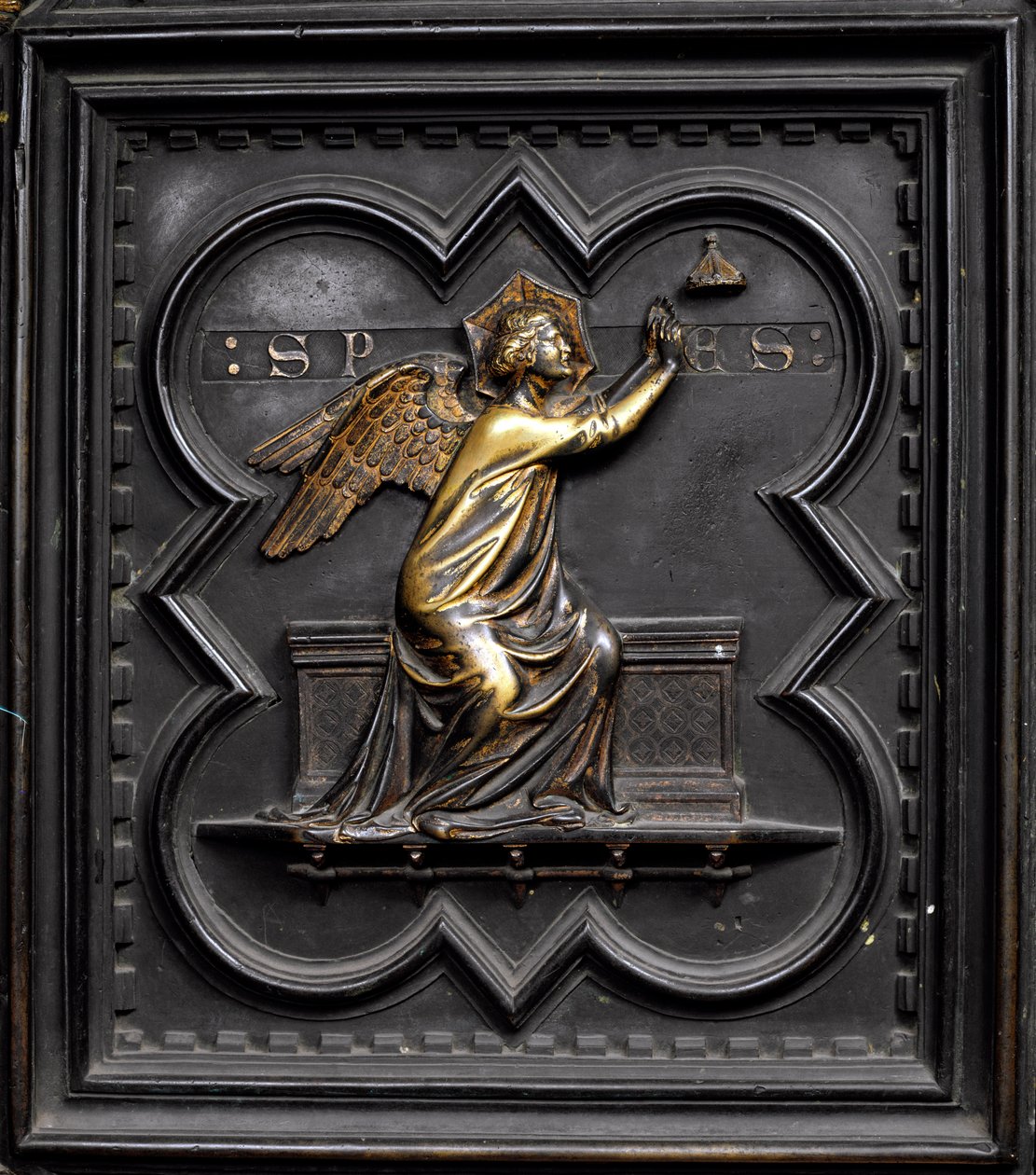 Hope, panel A af syddørene til dåbskapellet i San Giovanni, 1336 (bronze) af Andrea Pisano