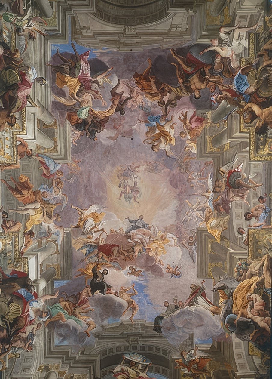 Sankt Ignatius i herlighed. 1691-1694 af Andrea Pozzo