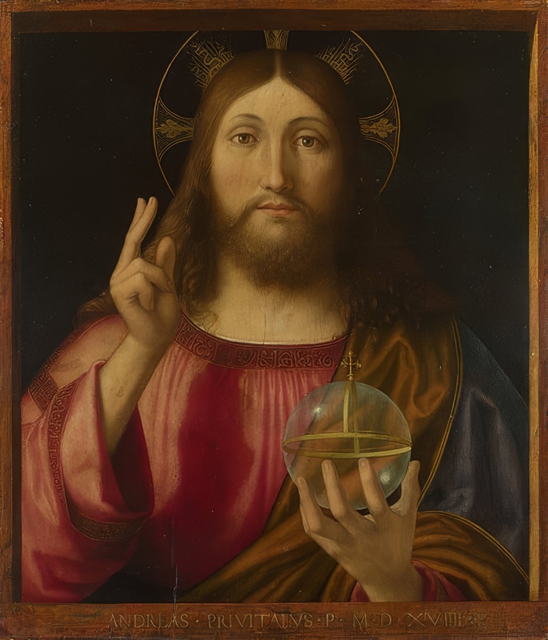 Verdens frelser (Salvator Mundi). 1519 af Andrea Previtali