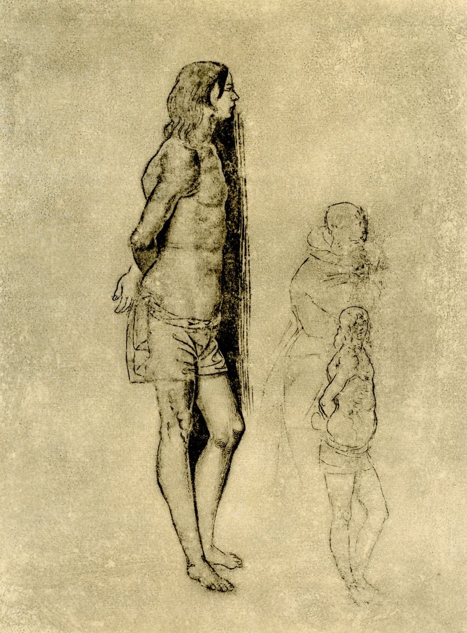 Studie på St. Sebastian til maleriet i Bergamo af Andrea Previtali