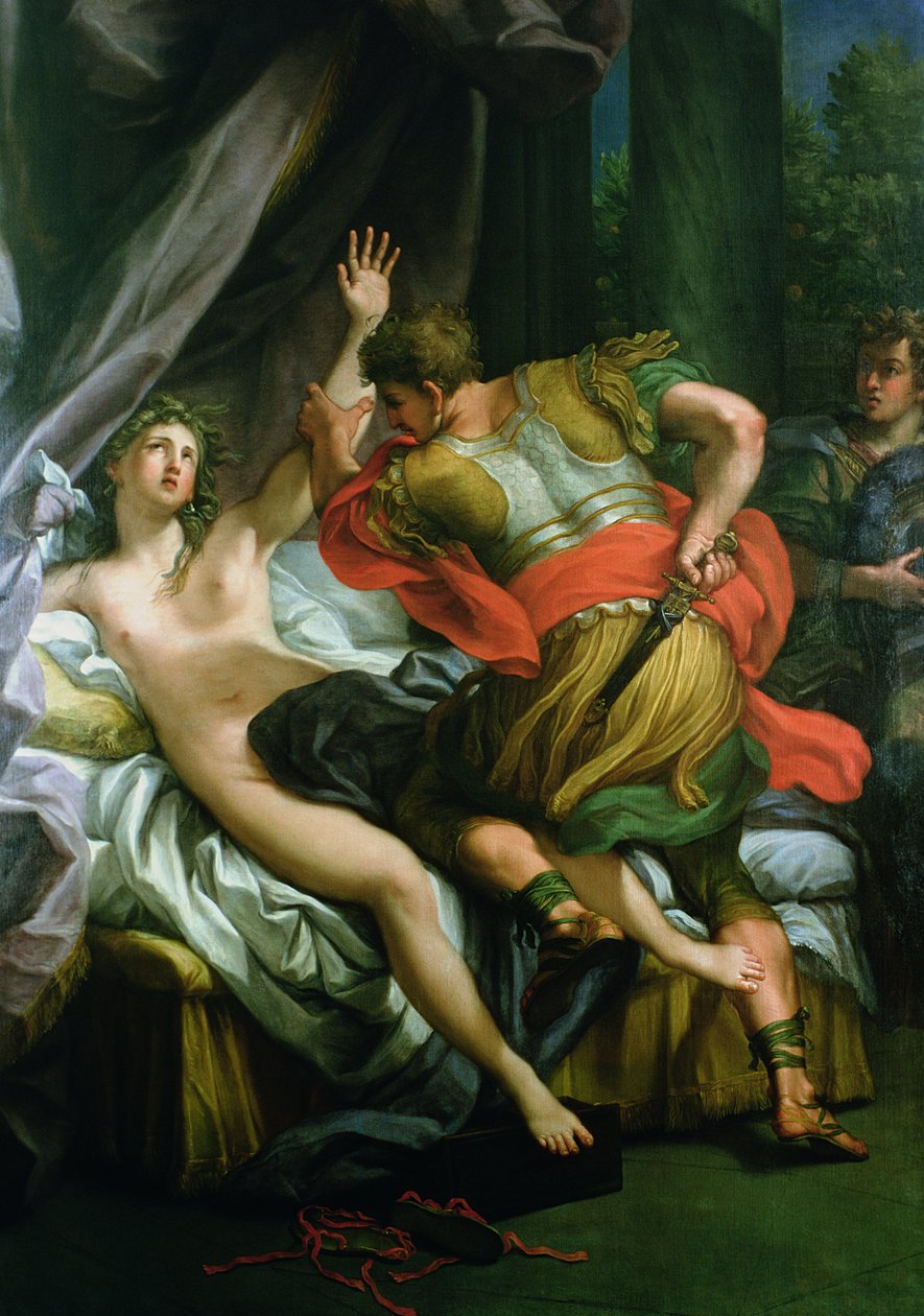 Tarquinius og Lucretia (olie på lærred) af Andrea Procaccini