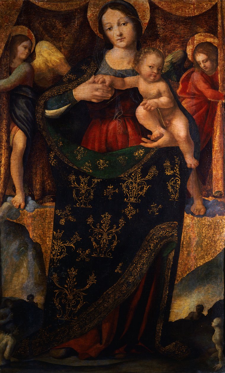 Our Lady of Grace, detalje fra Madonnaens og de helliges altertavle af Andrea Sabatini