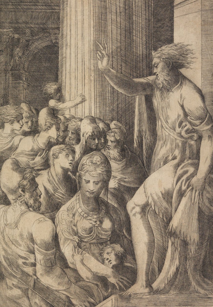 St. Paul prædiker i Athen, ca. 1548-53. af Andrea Schiavone