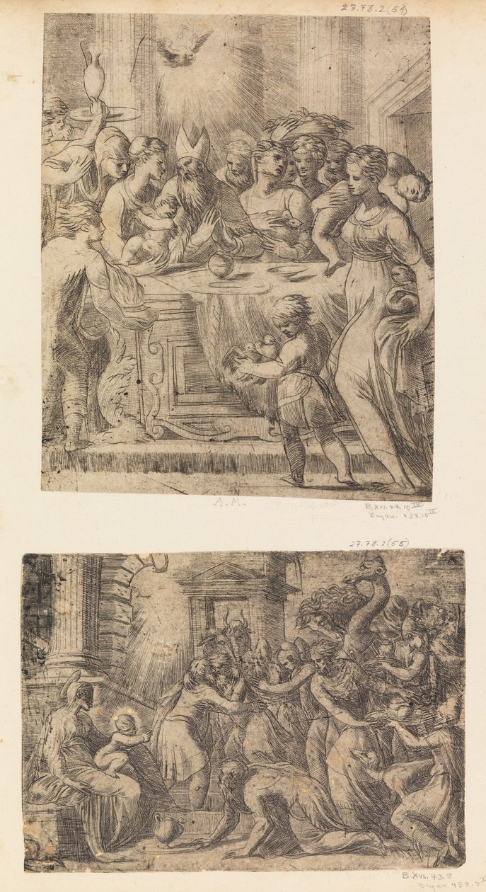 Magiernes tilbedelse, ca. 1542-46. af Andrea Schiavone