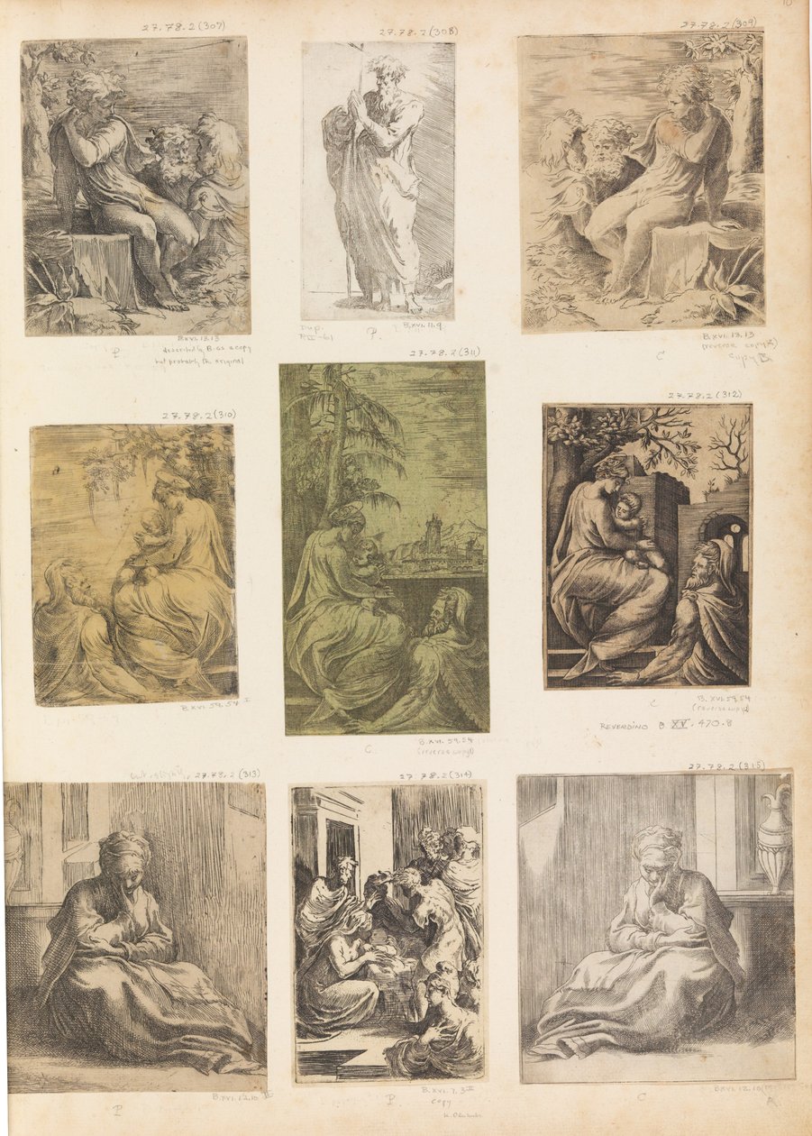 Den hellige familie, ca. 1538-42. af Andrea Schiavone