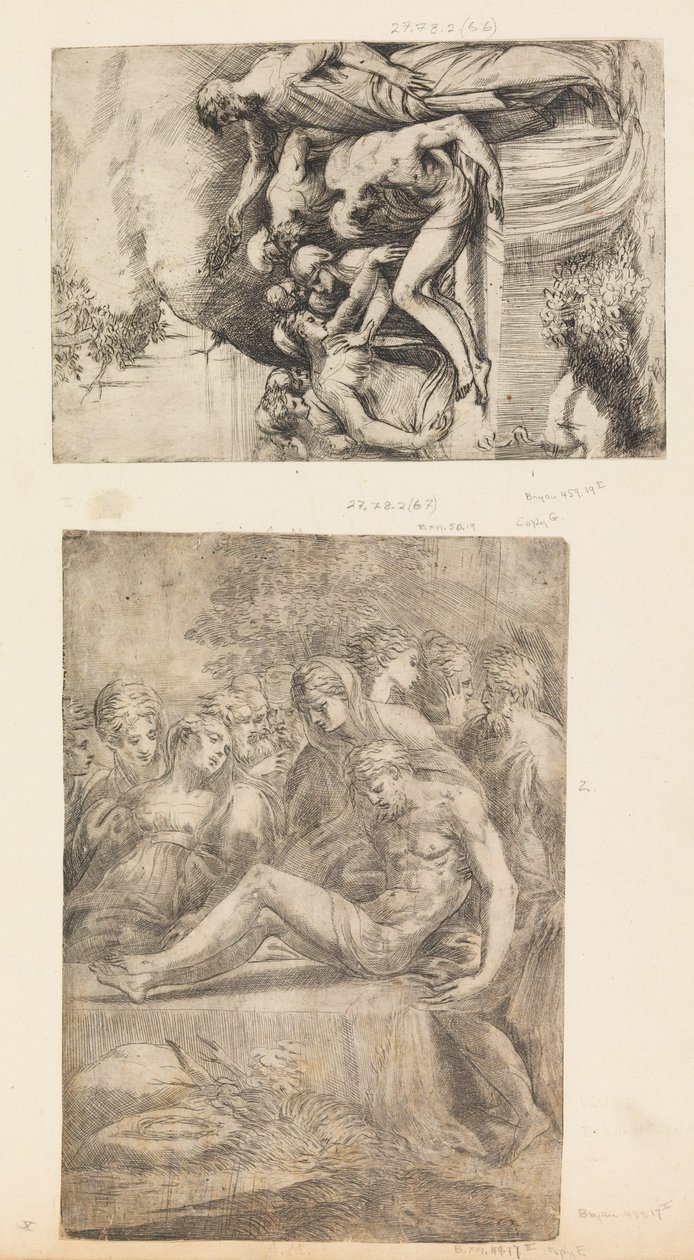 Klagesangen over den døde Kristus, ca. 1545-50. af Andrea Schiavone