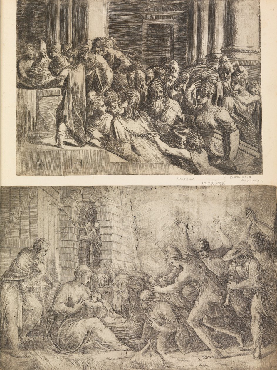 Fødselen, ca. 1558-60. af Andrea Schiavone