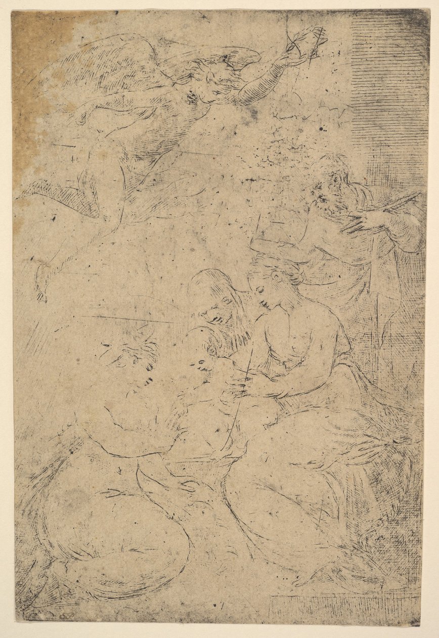 Saint Catherines mystiske ægteskab, ca. 1550. af Andrea Schiavone