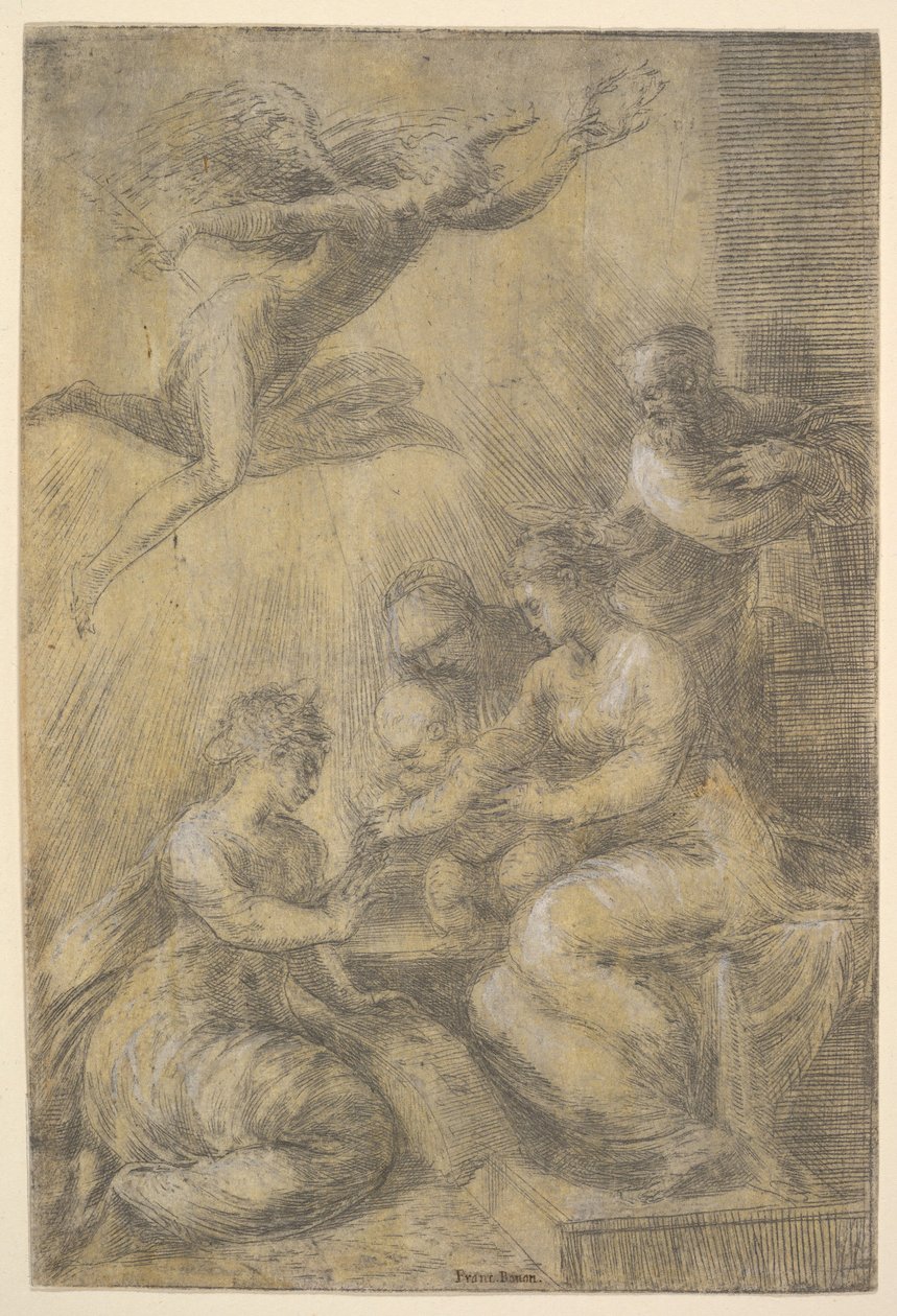 Saint Catherines mystiske ægteskab, ca. 1550. af Andrea Schiavone