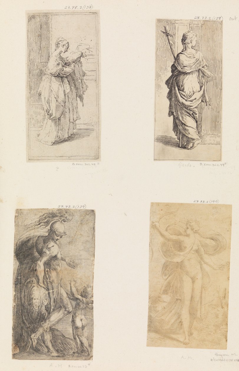 To kvinder, Mars og Amor, Diana, ca. 1536-38. af Andrea Schiavone