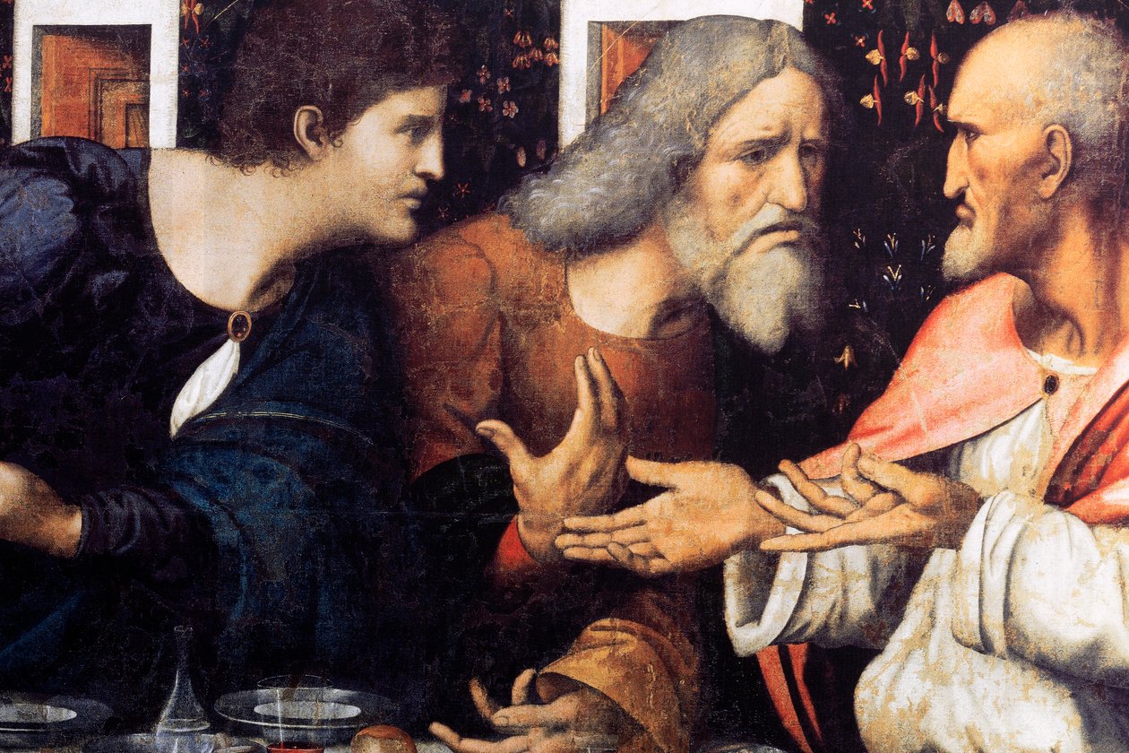 Abbey (Tongerlo Abbey). Maleri. Den sidste nadver. 1506-1507. Detalje (maleri) af Andrea Solario