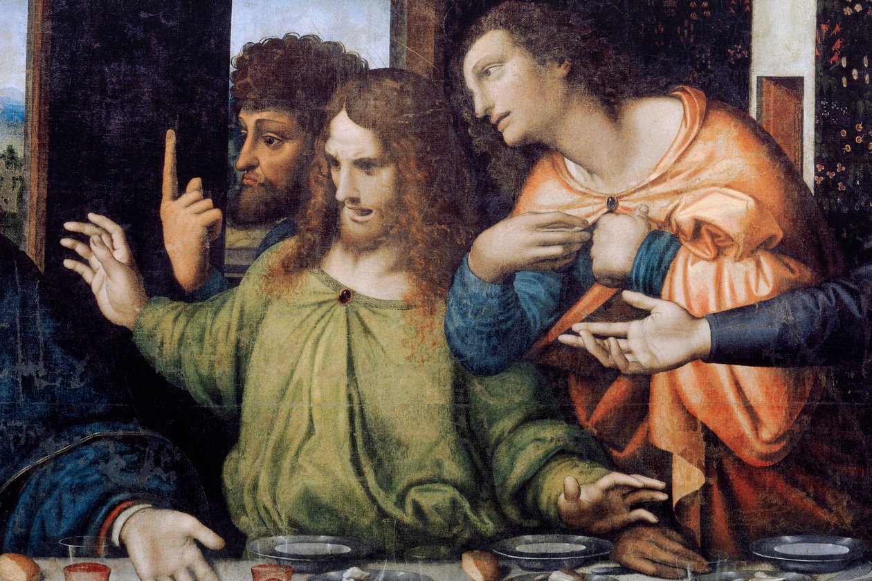 Abbey (Tongerlo Abbey). Maleri. Den sidste nadver. 1506-1507. Detalje (maleri) af Andrea Solario