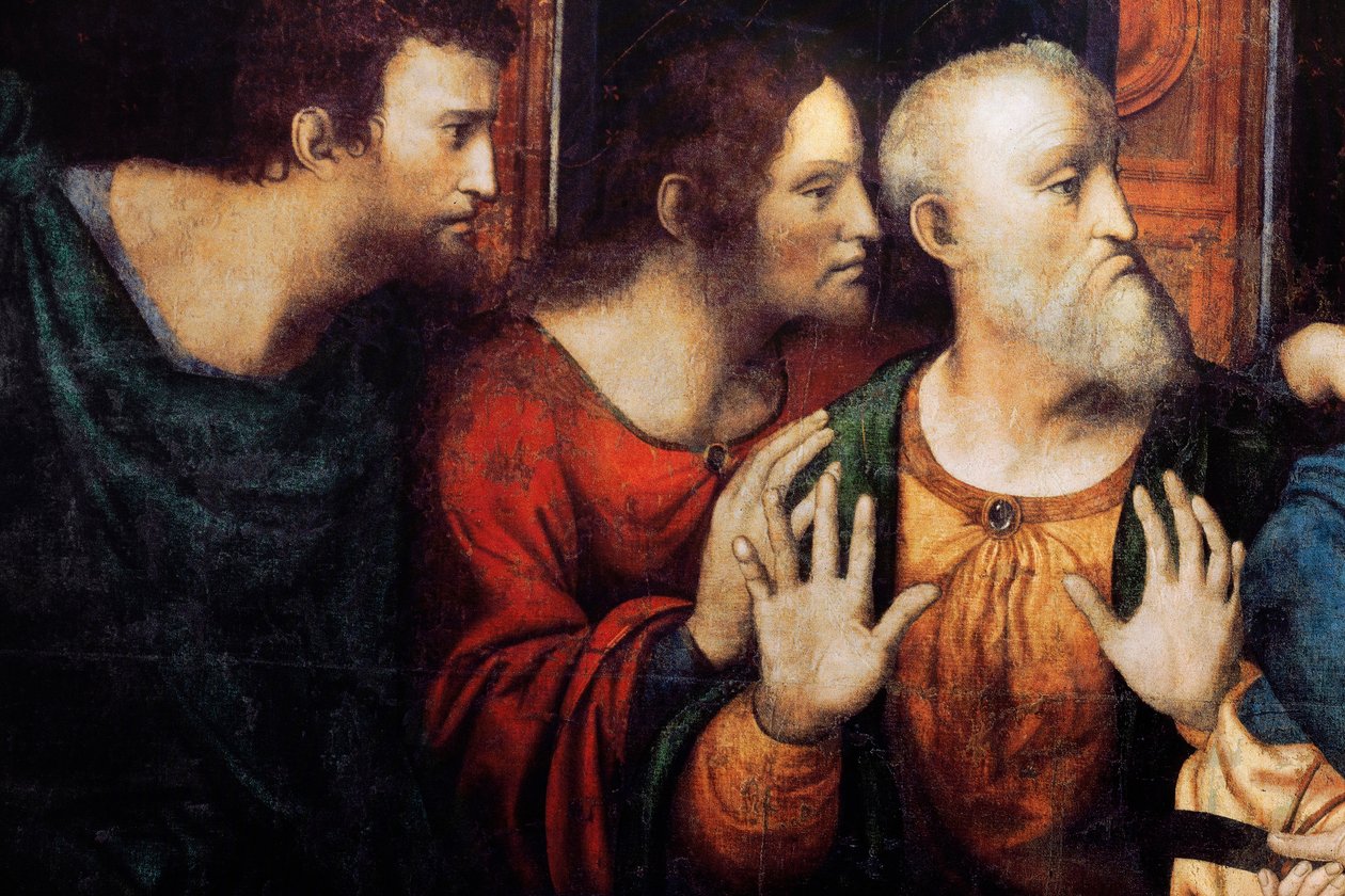 Abbey (Tongerlo Abbey). Maleri. Den sidste nadver. 1506-1507. Detalje (maleri) af Andrea Solario