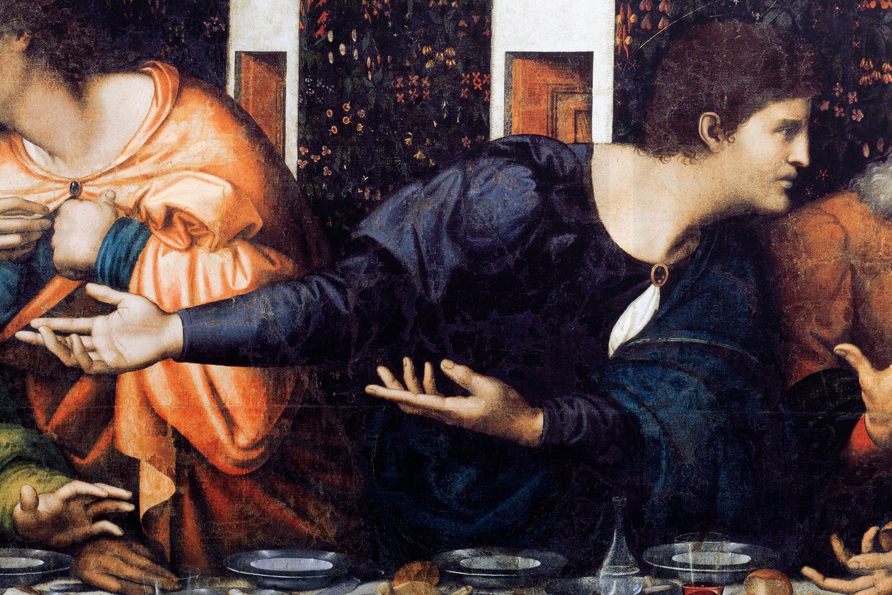 Klosteret (Tongerlo Abbey). Maleri. Den sidste nadver. 1506-1507. Detalje (maleri) af Andrea Solario