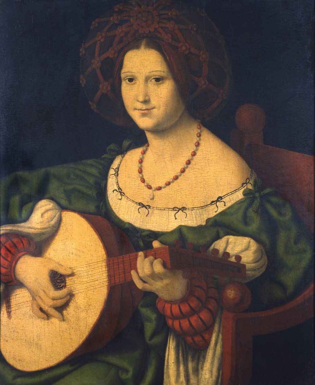 Dame med en lut, ca. 1510 (olie på panel) af Andrea Solario