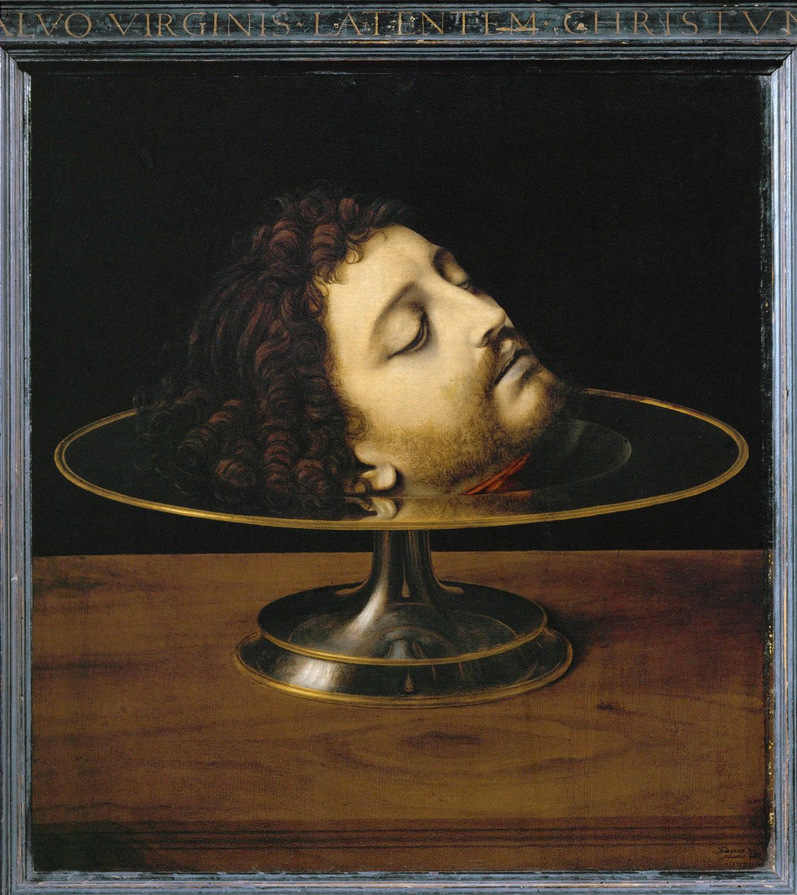 Tete de saint Jean-Baptiste - Johannes Døberens hoved ... af Andrea Solario