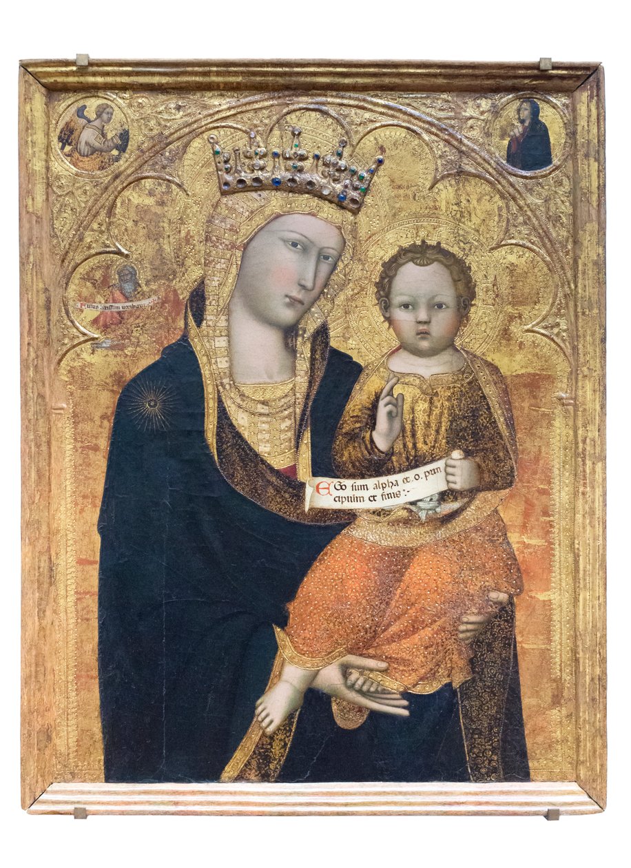 Madonna og barn med St Luke evangelisten af Andrea Vanni