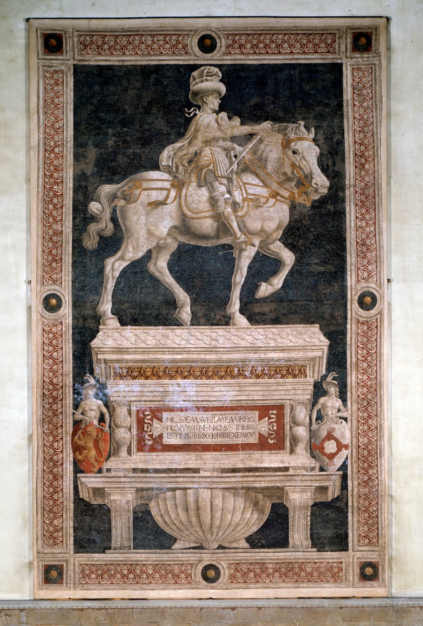 Ridemonument til Niccolo da Tolentino (fritliggende freskomaleri af Andrea del Castagno