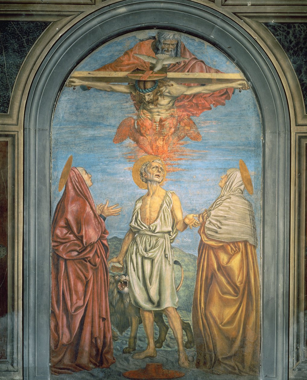 Hellig Treenighed med Sankt Hieronymus af Andrea del Castagno
