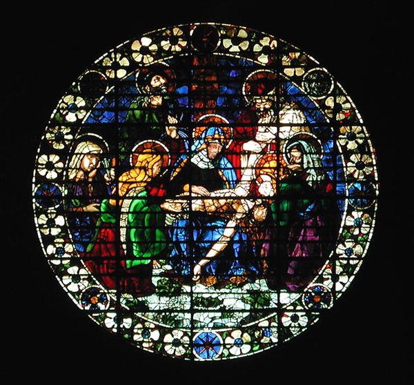 Oculus skildrer Kristi aflejring, 1444 af Andrea del Castagno