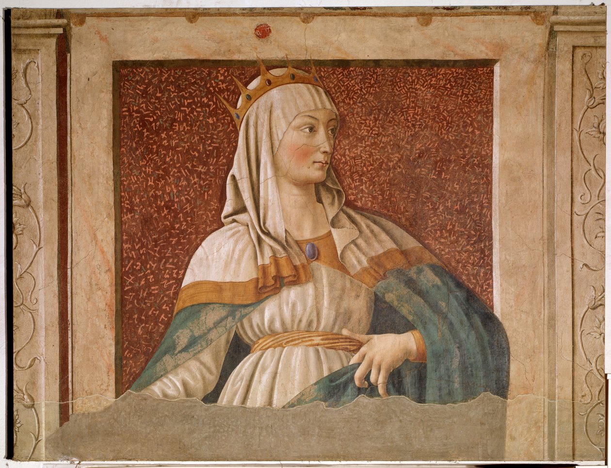 Portræt af dronning Esther (fresco af Andrea del Castagno