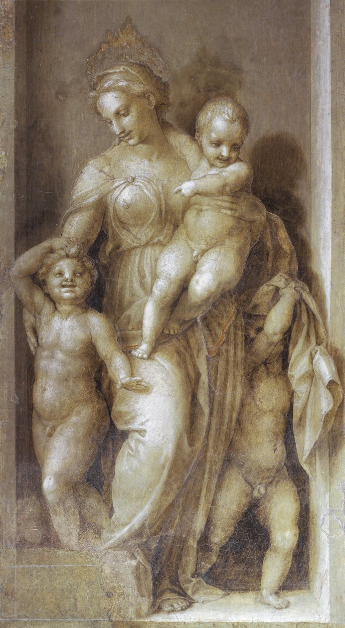 Velgørenhed - Fresco af Andrea del Sarto