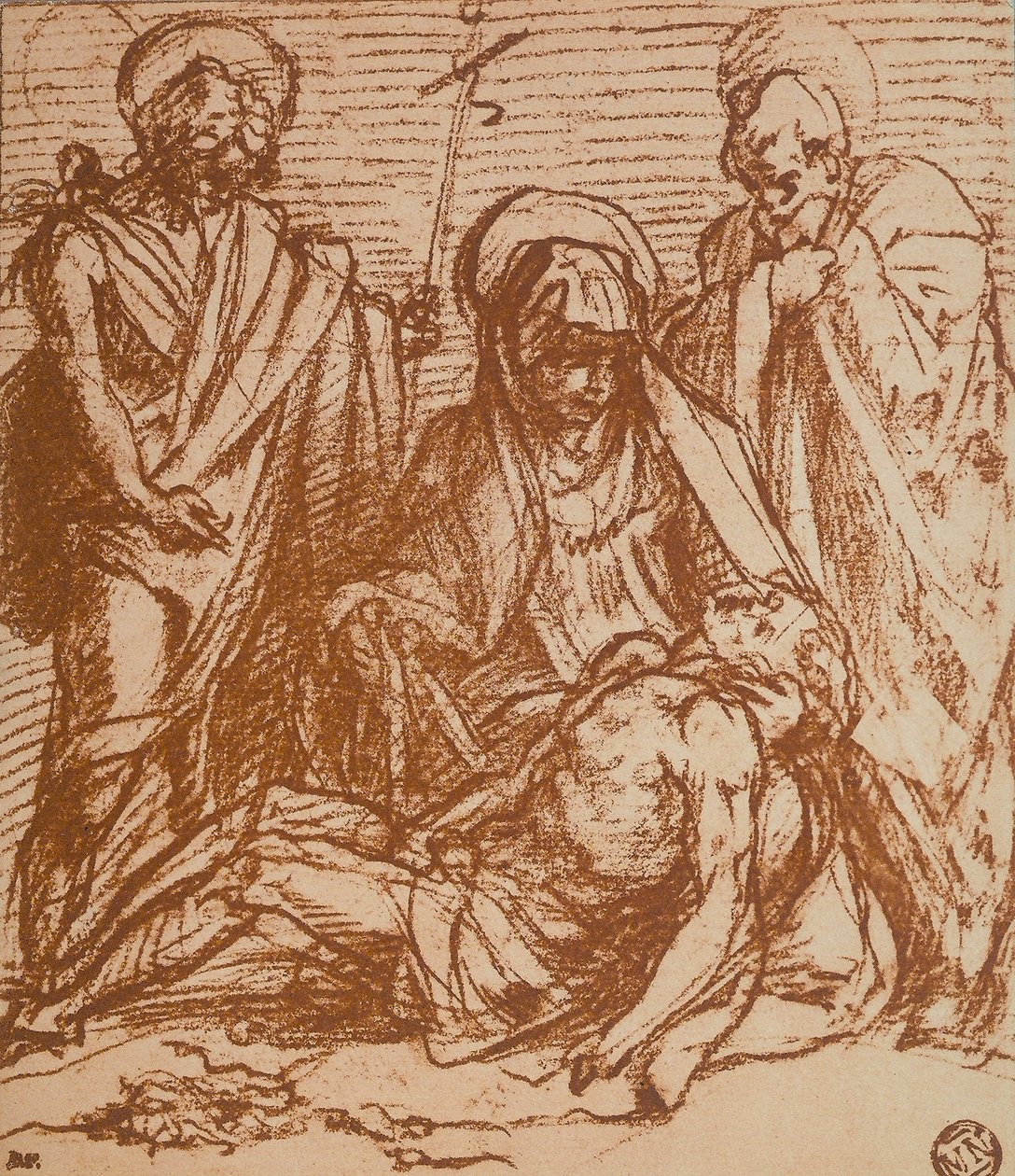 Dead Christ in the Virgins Arms (Pieta) af Andrea del Sarto