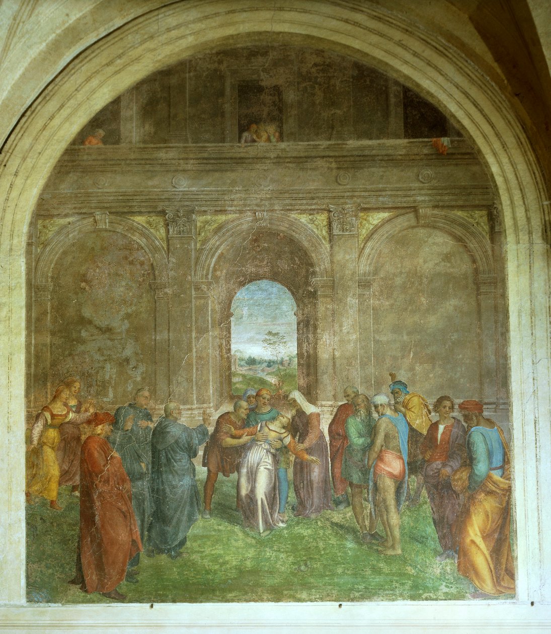 Healing of the Possessed Woman, af Andrea del Sarto af Andrea del Sarto