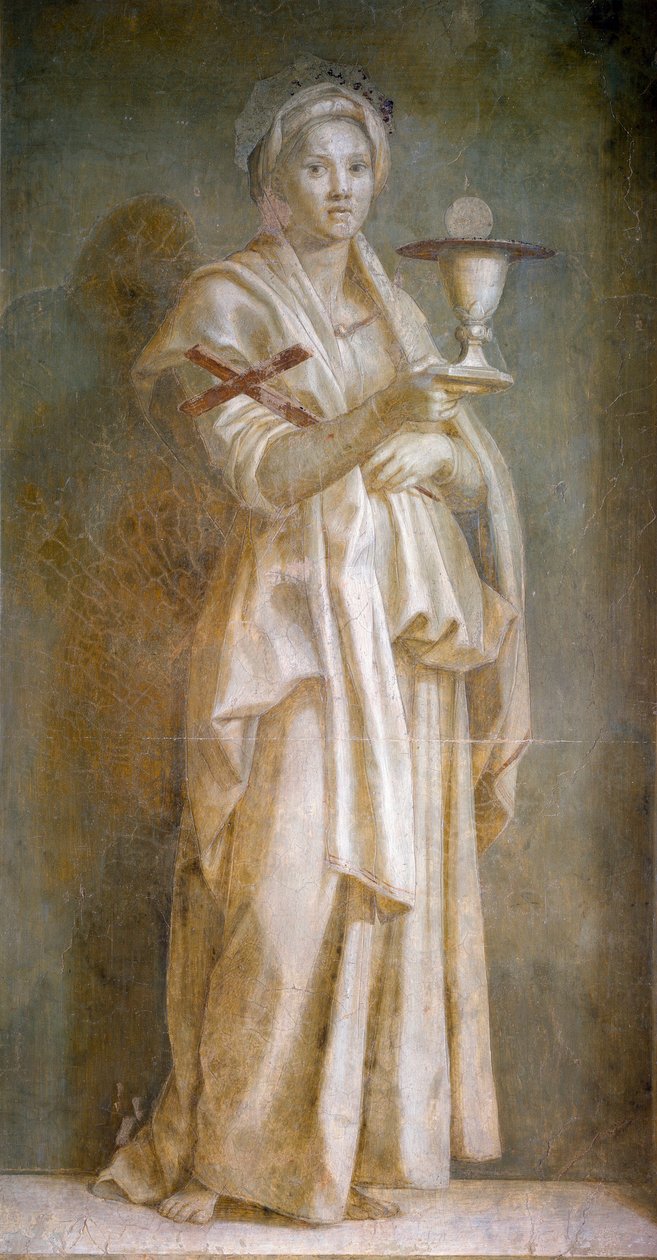 La Faith Fresco af Andrea del Sarto (1486-1531) 1522 Dim.194x110 cm Firenze, Chiostro dello Scalzo af Andrea del Sarto