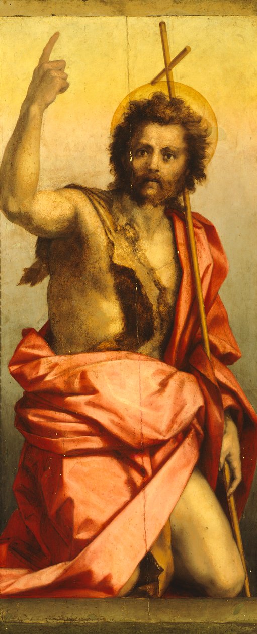 Maleri af Johannes Døberen (olie på panel) af Andrea del Sarto