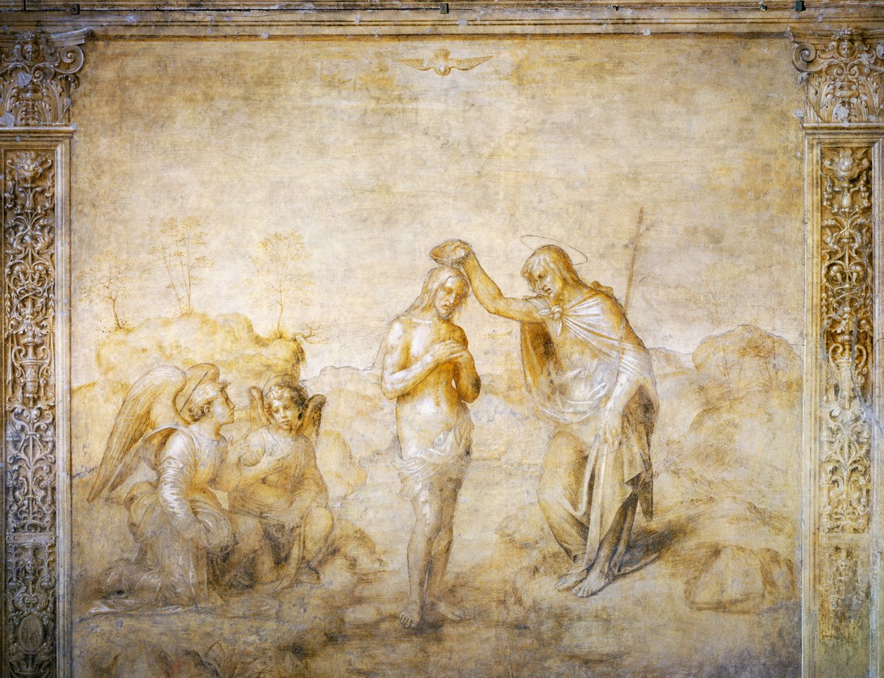 Sankt Johannes døber Jesus af Andrea del Sarto