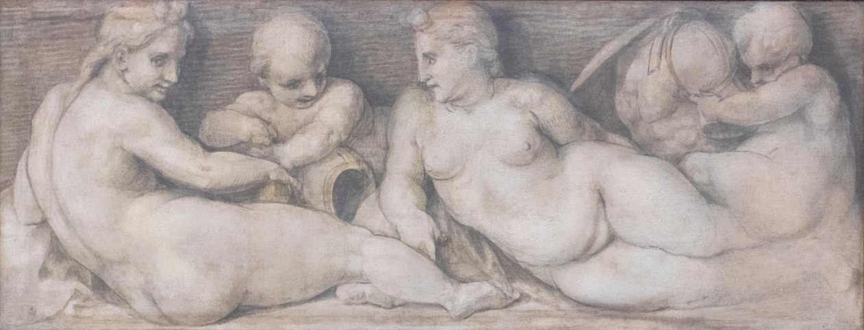 Scene med figurer i klassisk stil af Andrea del Sarto