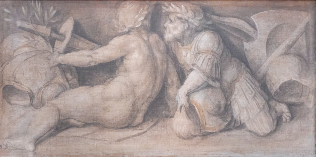 Scene med figurer i klassisk stil af Andrea del Sarto