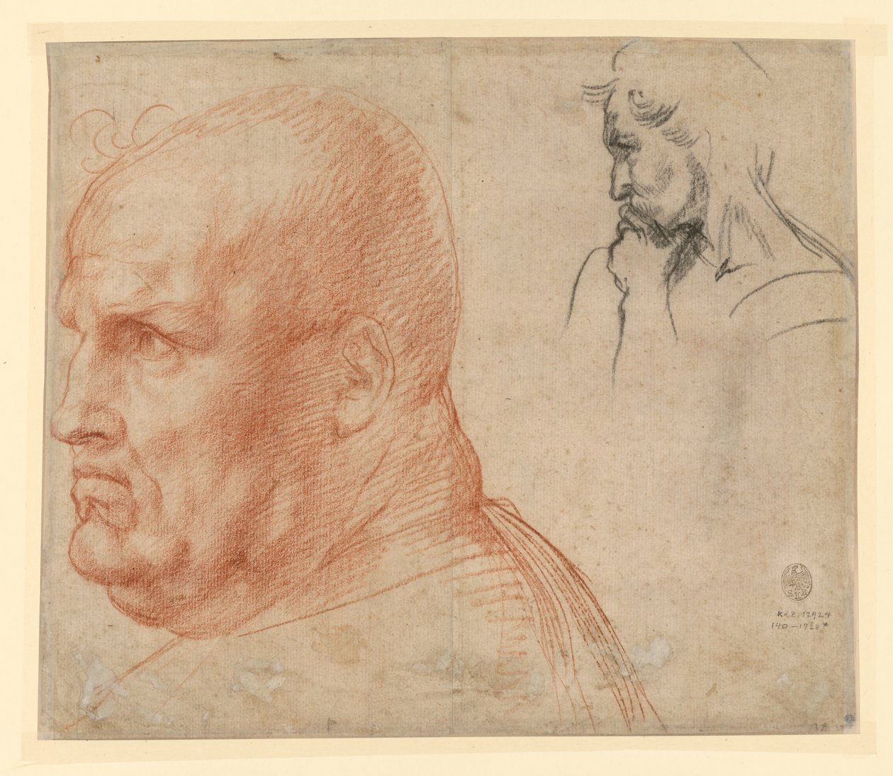 Undersøgelse af to personer af Andrea del Sarto