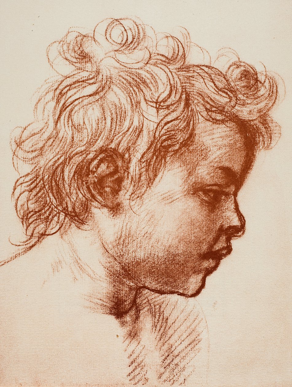 Studie for lederen af ​​St. John (barn) af den hellige familie, Palatina Gallery, Pitti; tegning af Andrea del Sarto, afdelingen for tegninger og tryk, Uffizi Gallery, Firenze af Andrea del Sarto