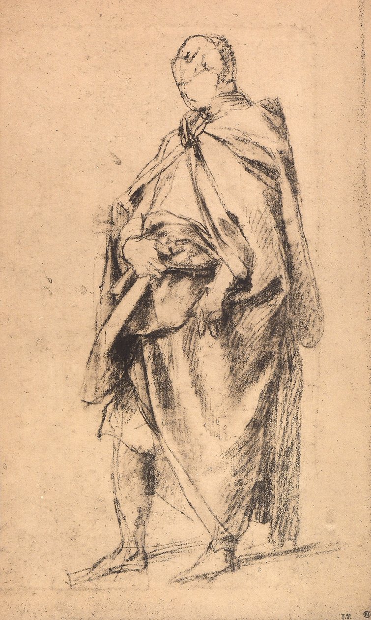 Studie af en mandsfigur af Andrea del Sarto