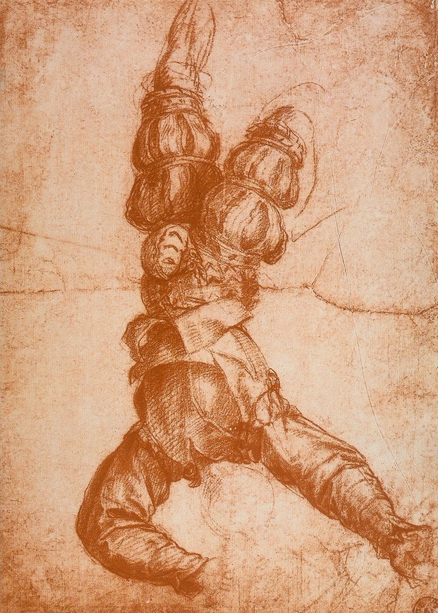 Studie af en menneskelig figur af Andrea del Sarto